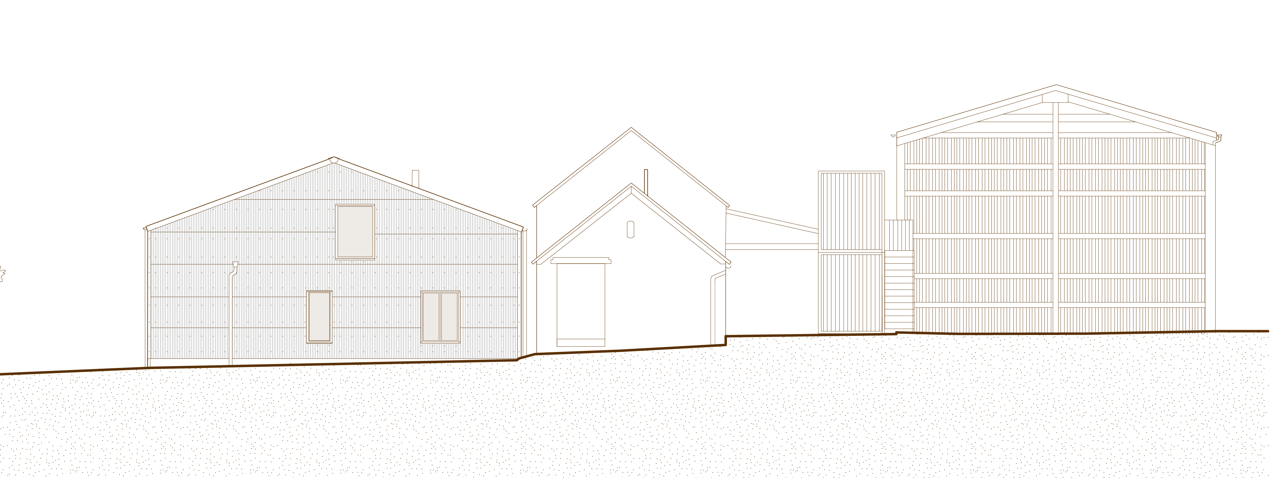 North East Elevation drawing of Flat House